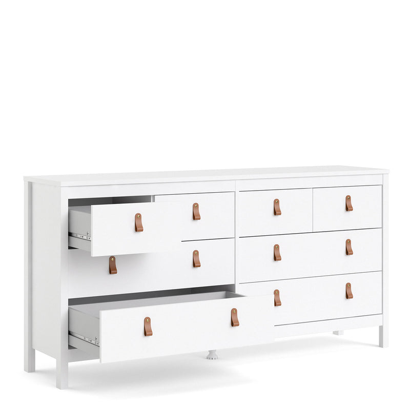 Barcelona White 8 Drawers Double Dresser by Lavishway | Sideboards-29813