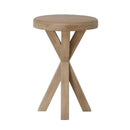 Heirloom Oak Finish Round Side Table by Lavishway | Side Tables-32432