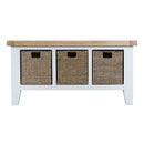 Tattershall Oak Top 3 Basket Unit Hall Bench by Lavishway | Benches & Storage Benches-33065