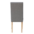Tweed Fabric Studded Dining Chair in Pair by Lavishway | Dining Chairs-30972