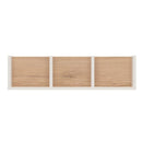 4Kids Oak & Gloss White Sectioned Wall Shelf by Lavishway | Book Shelves and Cabinets-29760