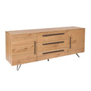 Toros Rustic Oak 2 Door 3 Drawer Sideboard by Lavishway | Sideboards-36060