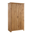 Havana Pine Finish 2 Doors Wardrobe by Lavishway | Wardrobe-32682