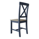 Rutland Fabric Seat Dining Chair Set of 2 by Lavishway | Dining Chairs-36417