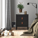 Barcelona Matt Black Bedside Table by Lavishway | Bedside Tables-30271