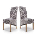 Baroque Velvet Mink Dining Chair Set of 2 by Lavishway | Dining Chairs-38015