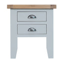 Tattershall Oak Top Lamp Table in Grey by Lavishway | Side Tables-33058