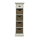 Wicklewood 4 Baskets Unit Cabinet in White by Lavishway | Hallway Cabinets-33735