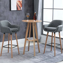 Upholstered Fabric Wood Legs Chair by Lavishway | Bar Stools-43065