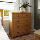 Oregon Oak 2 Over 3 Chest of Drawers by Lavishway | Chest Of Drawers-31838