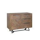 Hamsterley Weave Parquet Finish Sideboard by Lavishway | Recommended-35856