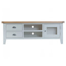 Tattershall Oak Top Large TV Unit in Grey by Lavishway | TV Units Cabinets-34961