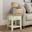 Grantham Solid Pine Wood 1 Drawer Lamp Table by Lavishway | Recommended-37066