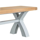 Tattershall Oak Top Large Cross Dining Bench by Lavishway | Dining Benches-35967