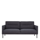 Larvik Fabric 2 Seater Sofa with Black Legs by Lavishway | Fabric Sofas-29573