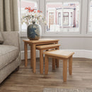 Guildford Solid Oak Nest Of 3 Table by Lavishway | Nest of Tables-31973