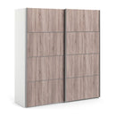 Verona Truffle Oak Finish Sliding Wardrobe by Lavishway | Wardrobe-28668