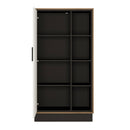 Brolo Walnut Finish Wide 1 Door Bookcase by Lavishway | Book Shelves and Cabinets-30227