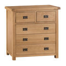 Chunky Solid Oak 2 Over 3 Chest of Drawers by Lavishway | Chest Of Drawers-32808