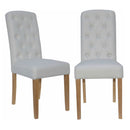 Upholstered Natural Dining Chair Set of 2 by Lavishway | Dining Chairs-36161