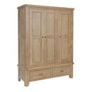 Heirloom Oak Finish 3 Doors Wardrobe by Lavishway | Wardrobe-32444