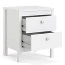 Madrid White 2 Drawers Bedside Table by Lavishway | Bedside Tables-29540