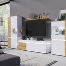 Luci Platinum and Oak Finish Hanging Shelf by Lavishway | Book Shelves and Cabinets-29983