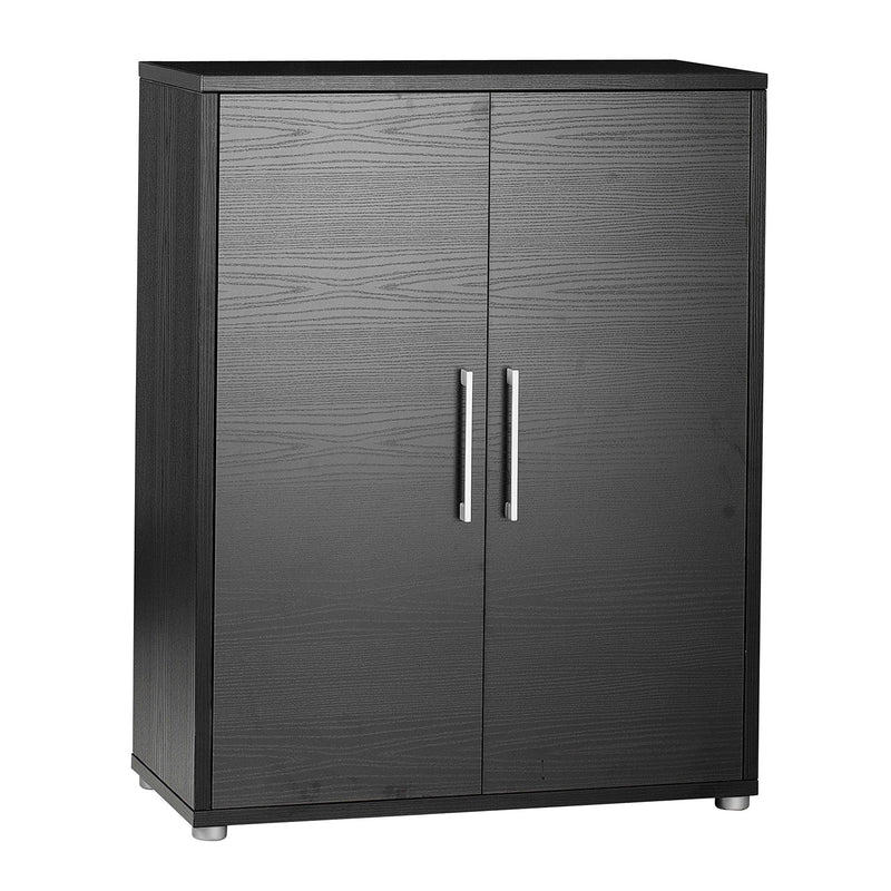Prima Black Woodgrain 2 Doors Cabinet by Lavishway | Filing Cabinets-29048