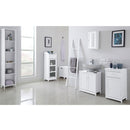 Alaska White 1 Glass Door Bathroom Cabinet by Lavishway | Cupboards & Cabinets-30897