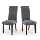 Como Dining Chair in Wooden Legs Set of 2 by Lavishway | Dining Chairs-37460