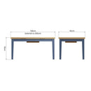 Rutland Blue Wooden Extendable Dining Table by Lavishway | Dining Tables-33765