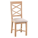 Nordic Oak Cross Back Dining Chairs Set of 2 by Lavishway | Dining Chairs-32311
