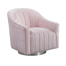 Tiffany Swivel Pink Velvet Tub Chair by Lavishway | Velvet Sofa-35213