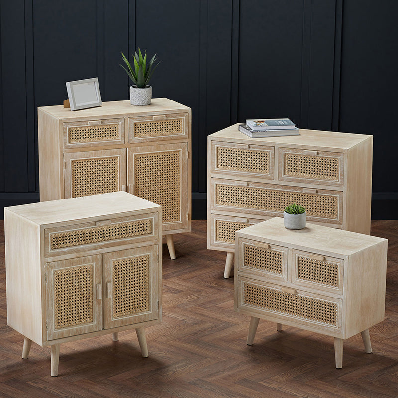 Toulouse Light Oak Finish 2 Doors Sideboard by Lavishway | Sideboards-28355