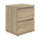 Nova Oak Finish 2 Drawers Bedside Table by Lavishway | Bedside Tables-30146