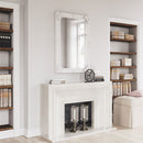 White Framed Rectangular Large Wall Mirror by Lavishway | Wall Mirrors-36133