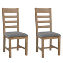 Heirloom Natural Oak Dining Chair Set of 2 by Lavishway | Dining Chairs-35916
