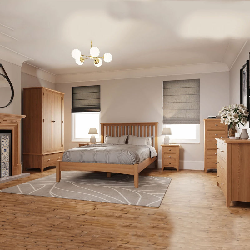 Guildford Solid Oak Gents Wardrobe by Lavishway | Wardrobe-36799