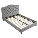 Sorrento Contemporary Grey Fabric Bed by Lavishway | Fabric Beds-37591