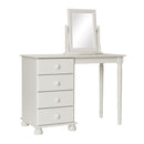 Copenhagen White 4 Drawers Dressing Table by Lavishway | Dressing Tables-30176