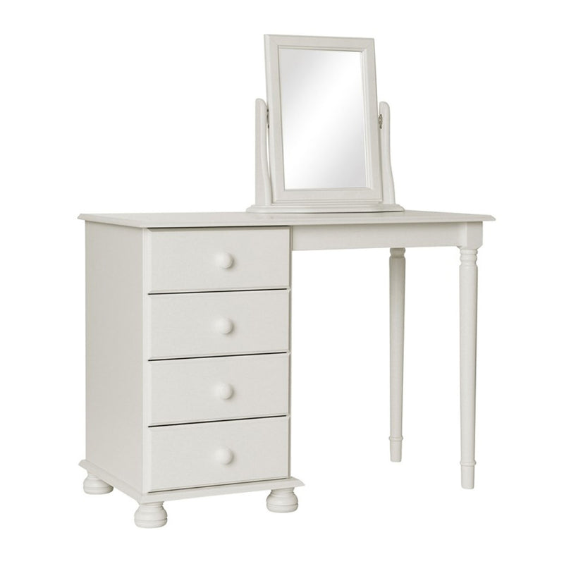 Copenhagen White 4 Drawers Dressing Table by Lavishway | Dressing Tables-30176