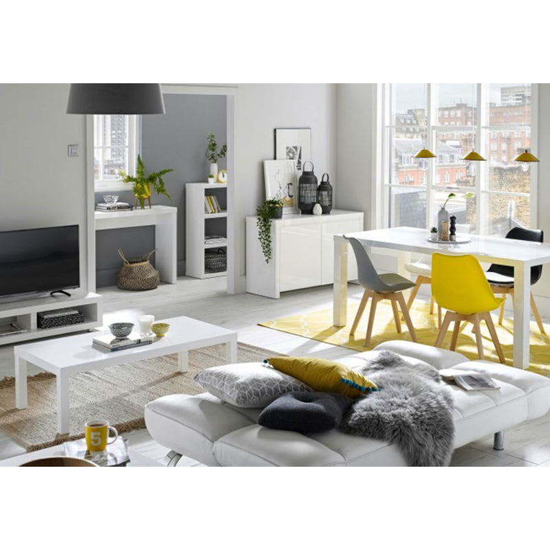 Puro White High Gloss End Table by Lavishway | Side Tables-34095