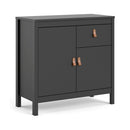 Barcelona Matt Black 2 Doors Wooden Sideboard by Lavishway | Sideboards-30290