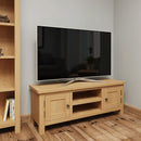 Oregon Oak Large 2 Open Shelves TV Unit by Lavishway | TV Units Cabinets-31703