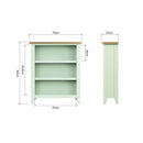 Grantham White Painted Wide Bookcase by Lavishway | Book Shelves and Cabinets-31180