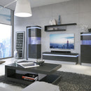 Lyon Platinum and Light Grey Wall Shelf by Lavishway | Book Shelves and Cabinets-29973