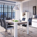 Toronto Dining Table with 4 White Chairs by Lavishway | Dining Table Set-30580