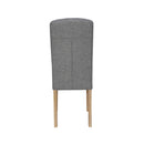 Button Back Light Grey Dining Chair Set of 2 by Lavishway | Dining Chairs-31057