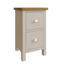 Rutland Dove Grey 2 Drawer Bedside Cabinet by Lavishway | Bedside Tables-31349