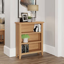Guildford Solid Oak Small Wide Bookcase by Lavishway | Book Shelves and Cabinets-31925